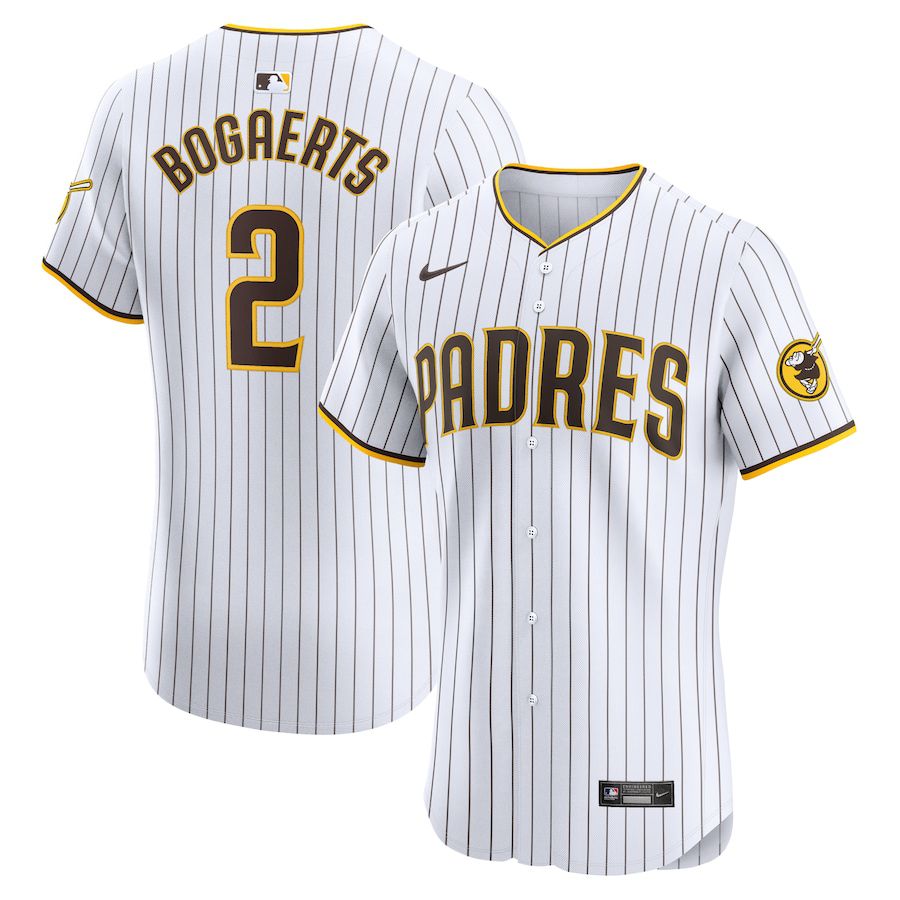 Men San Diego Padres #2 Xander Bogaerts Nike White Home Elite MLB Jersey